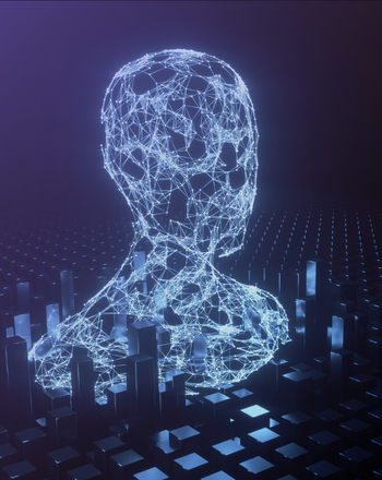 Abstract technology human head