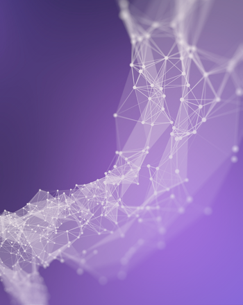 Purple abstract connecting lines