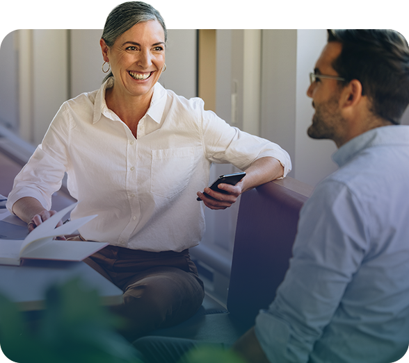 happy people in meeting