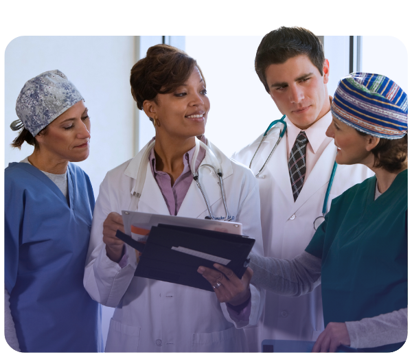 Care team having a discussion