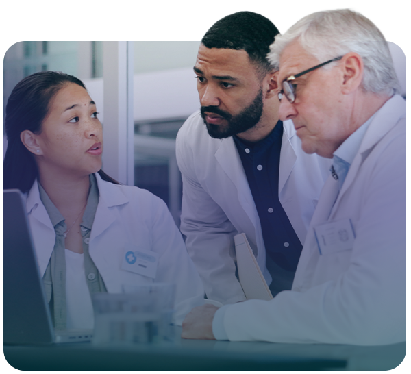 medical professionals talking