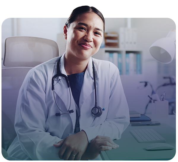 Smiling female clinician