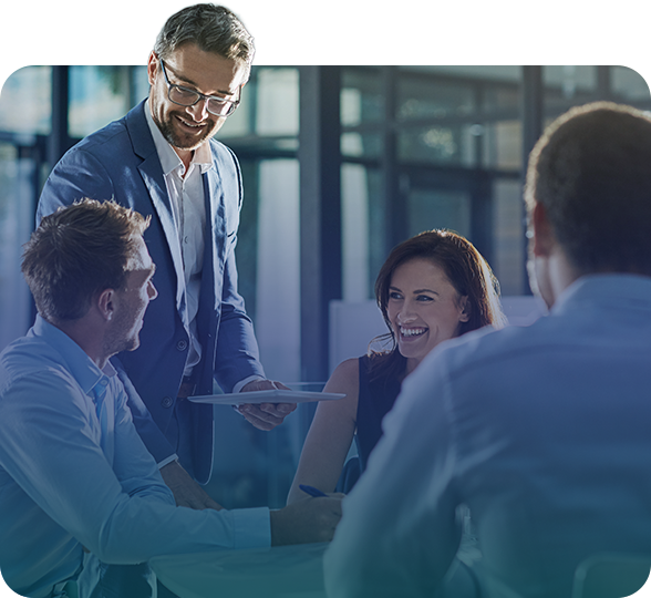 Professionals in a meeting