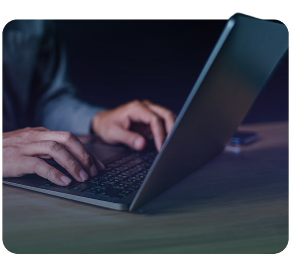 Person working on laptop